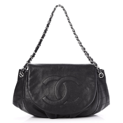 Chanel Caviar Half Moon Large Flap Black 1 of 9