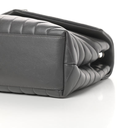 Saint Laurent Calfskin Y Quilted Monogram Medium Loulou Chain Satchel Asphalt 9 of 9