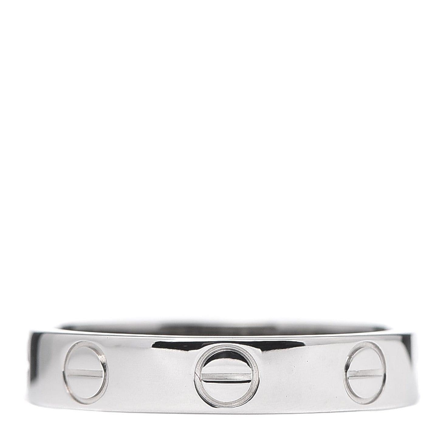 18K White Gold 3.5mm LOVE Wedding Band Ring 49 4.75