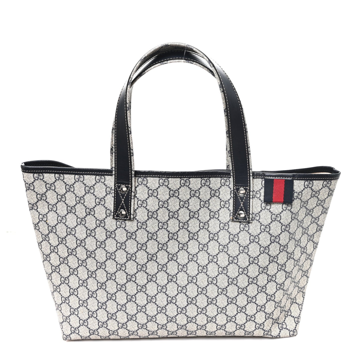 GG Plus Monogram Medium Signature Web Loop Tote Navy