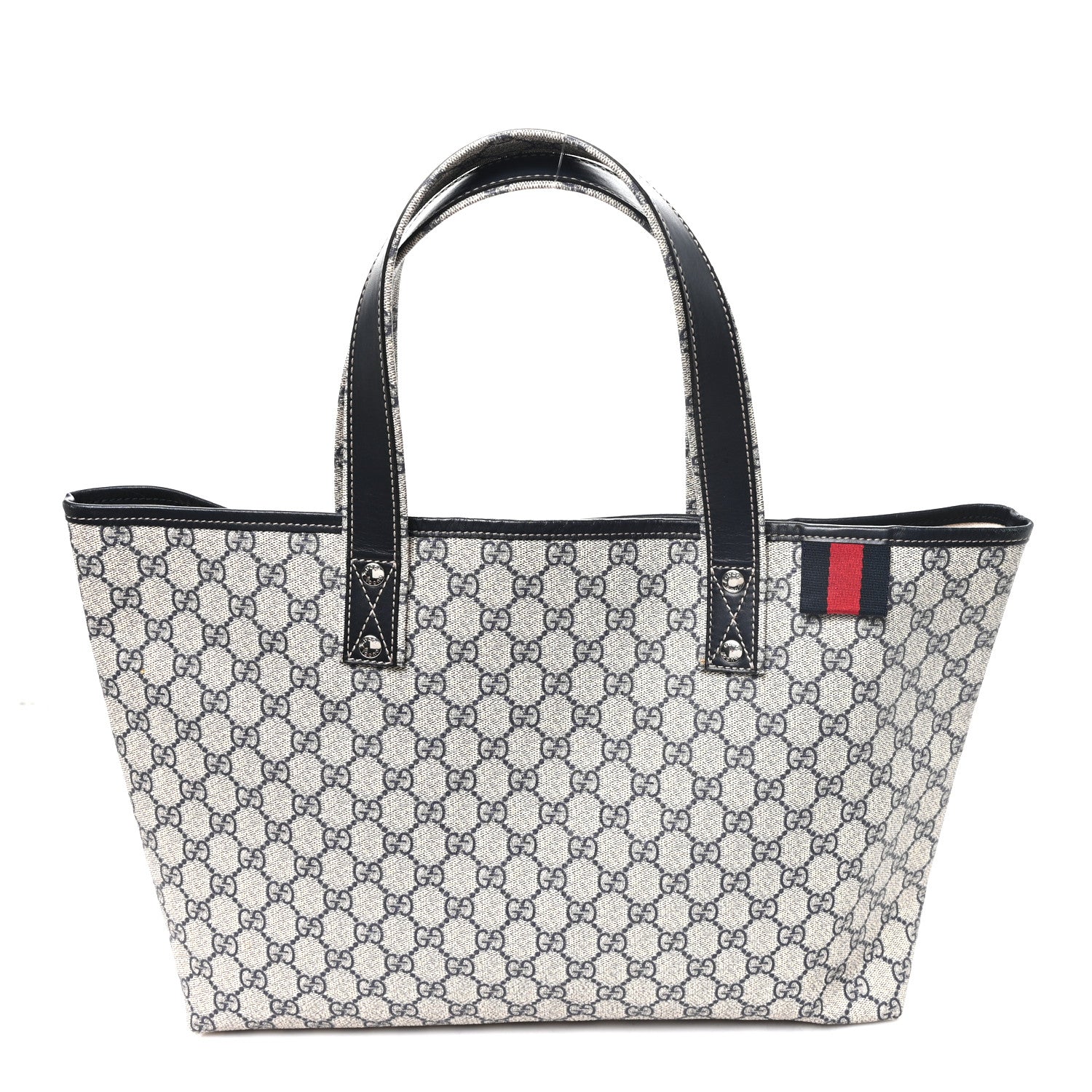 Gucci GG Plus Monogram Medium Signature Web Loop Tote Navy 1 of 10