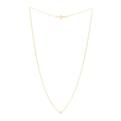 Tiffany 18K Yellow Gold Diamond .05ct Elsa Peretti Diamonds by the Yard Pendant Necklace 3 of 5