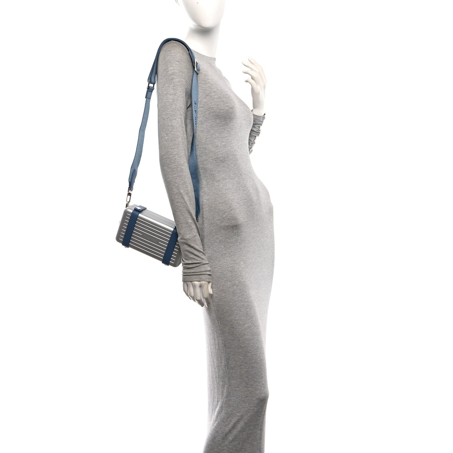 Aluminum Cross-Body Bag Powder Blue