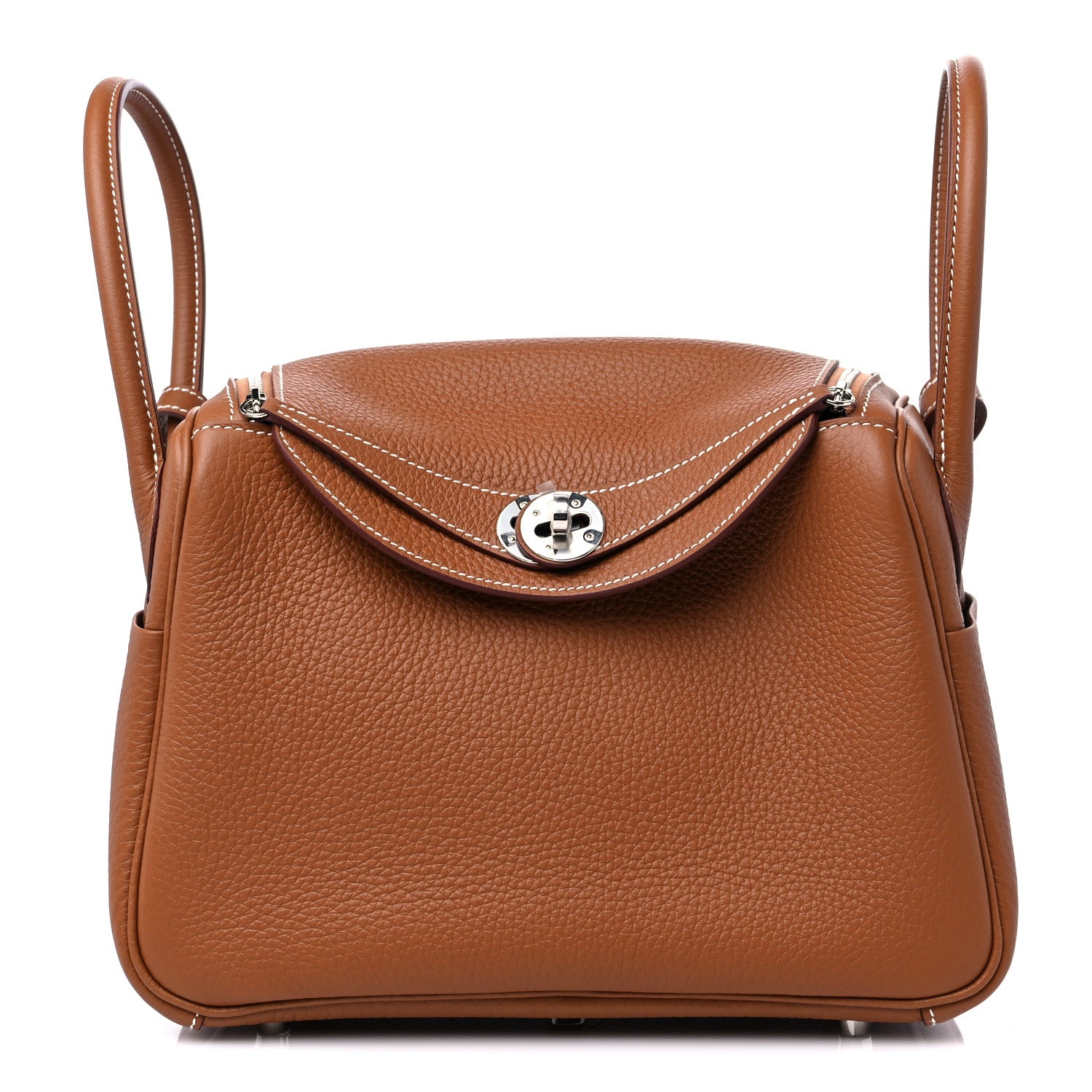 Hermes Taurillon Clemence Lindy 26 Gold 1 of 10