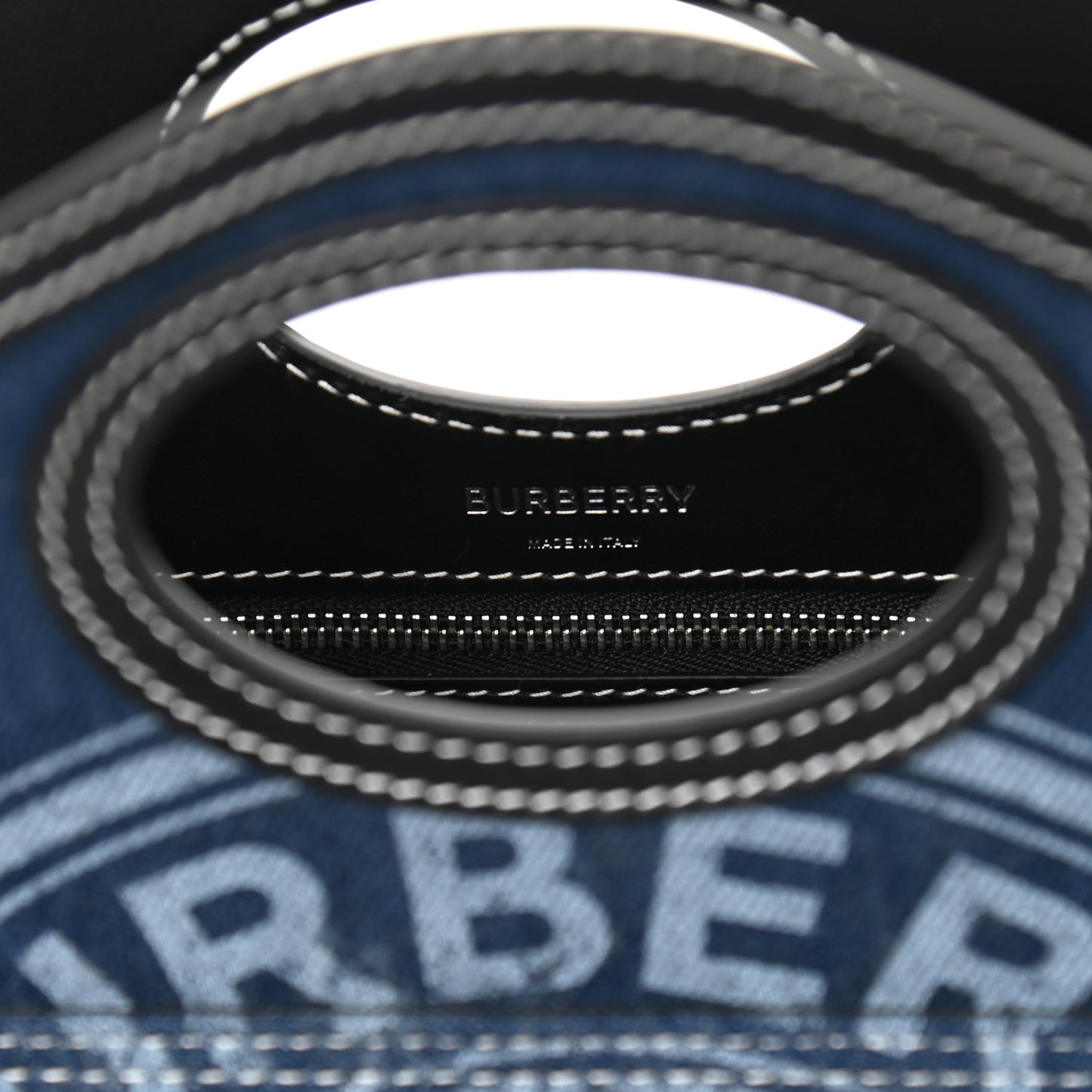 Denim Smooth Calfskin Mini Pocket Bag Blue