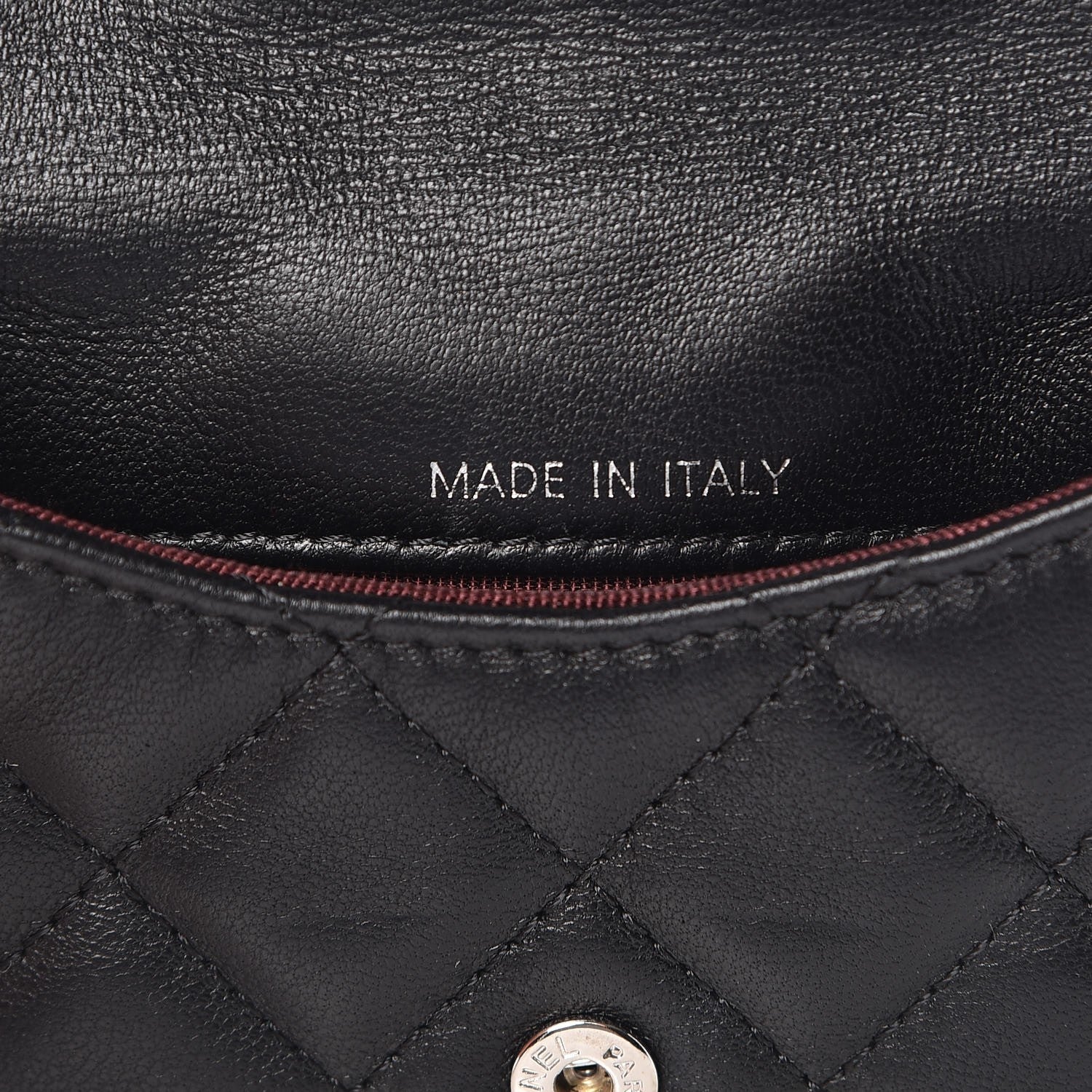 Chanel Lambskin Quilted Coin Purse Black 6 of 9