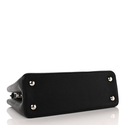 Louis Vuitton Taurillon Capucines PM Black 4 of 8