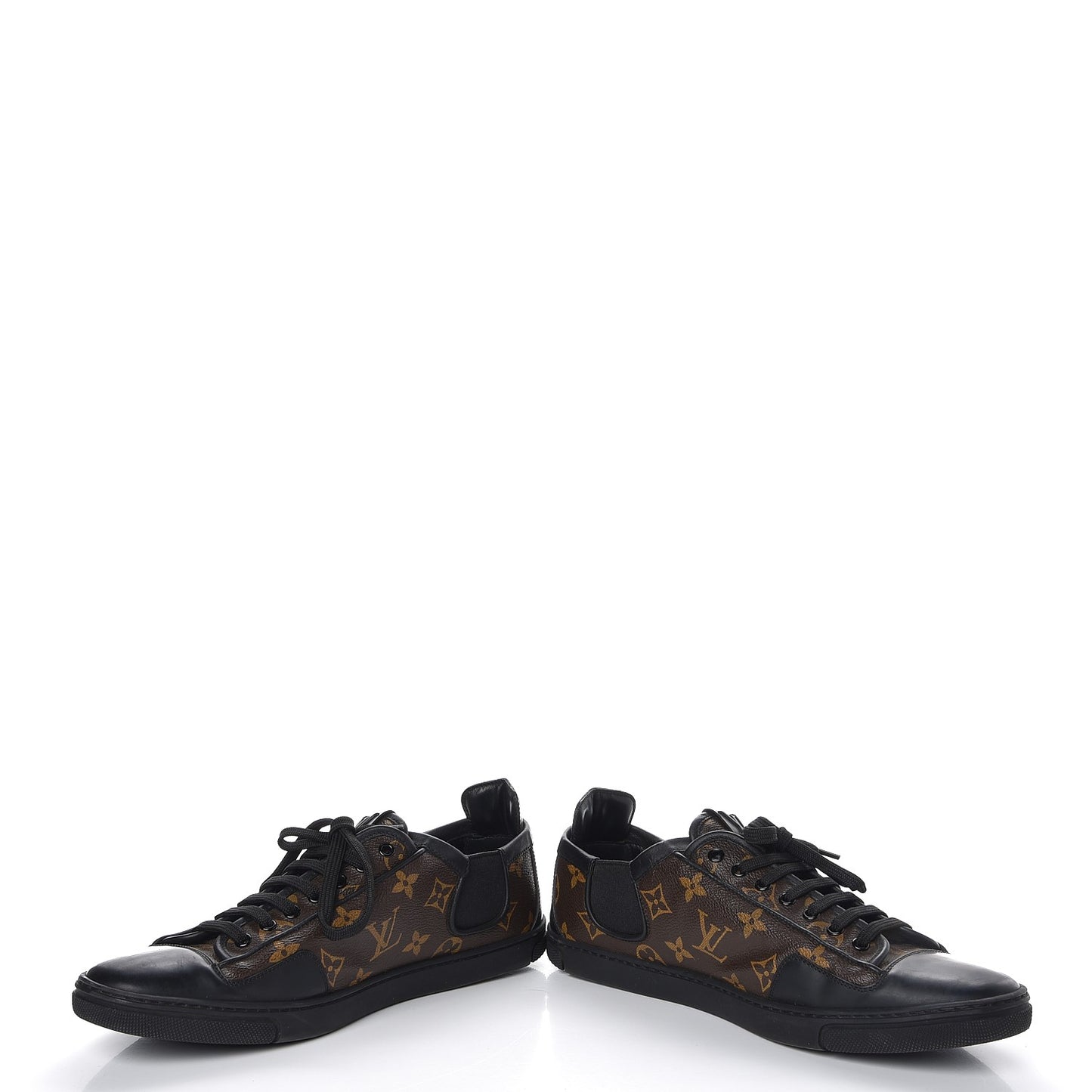 Calfskin Monogram Slalom Sneakers 9 Black