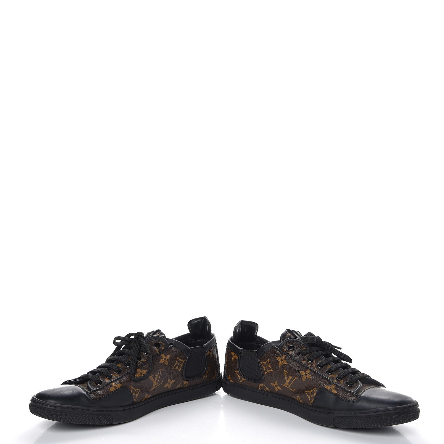 Louis Vuitton Calfskin Monogram Slalom Sneakers 9 Black 6 of 10