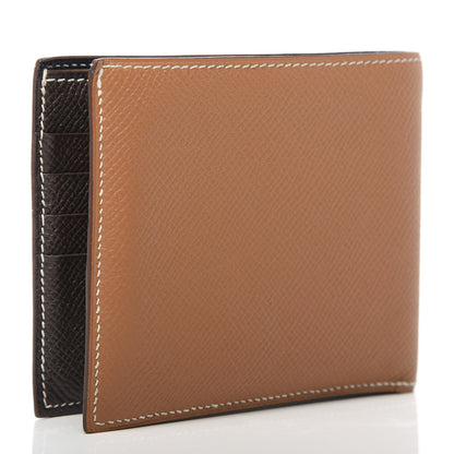 Hermes Epsom MC2 Copernic Compact Colorblock Wallet Gold 3 of 8