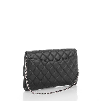 Chanel Caviar Quilted Clutch With Chain Flap Black 3 of 6