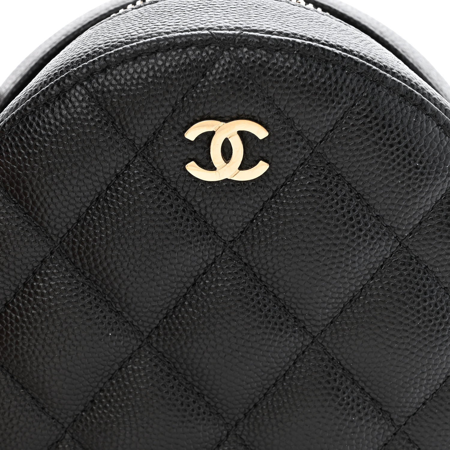 Chanel Caviar Quilted Round Clutch With Chain Black 8 of 11