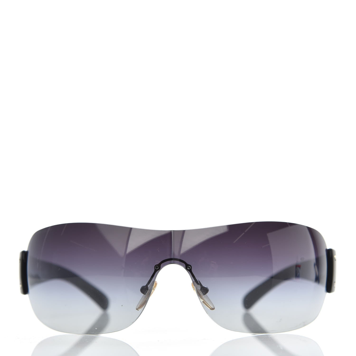 Prada Rimless Sunglasses SPS 07F Black 734358 – FASHIONPHILE