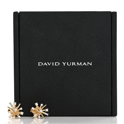 David Yurman 18K Yellow Gold Diamond Petite Supernova Stud Earrings 5 of 5