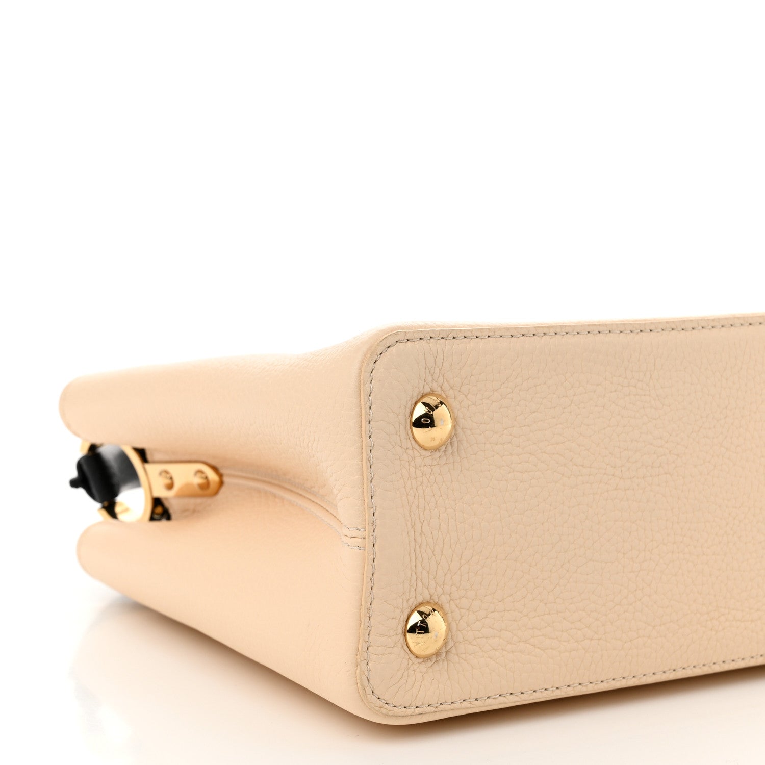 Louis Vuitton Taurillon Capucines PM Creme  Black 8 of 9