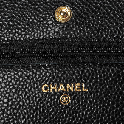 Chanel Caviar Quilted Wallet On Chain WOC Black 6 of 9