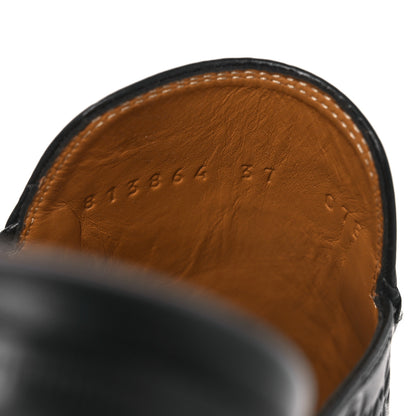 Gucci Glamour Calfskin Guccissima Womens Princetown Slippers 37 Black 11 of 11