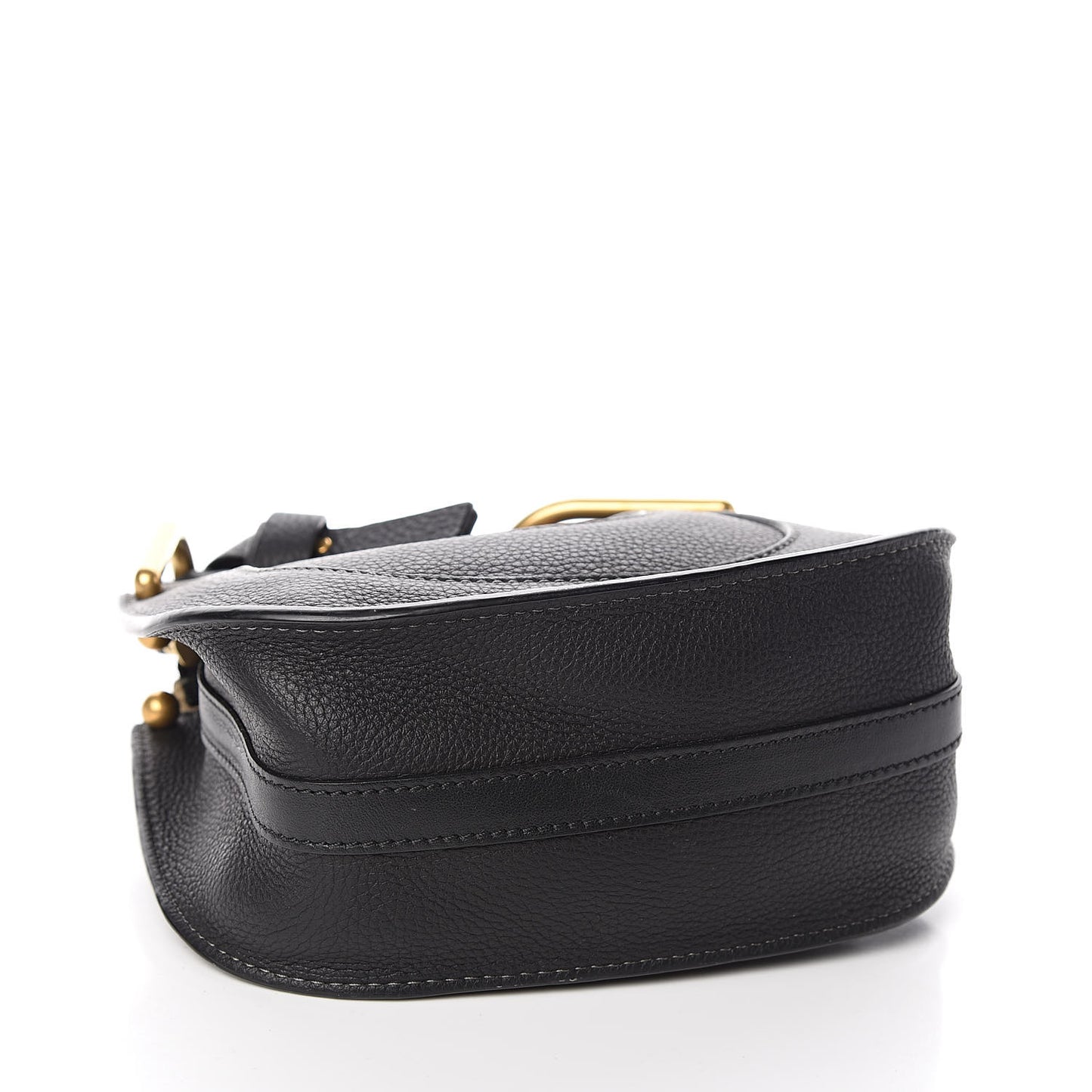 Grained Calfskin Nano Hayley Hobo Black