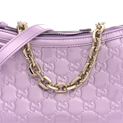 Gucci Shine Guccissima Emblem Small Shoulder Bag Lilac Haz 8 of 10