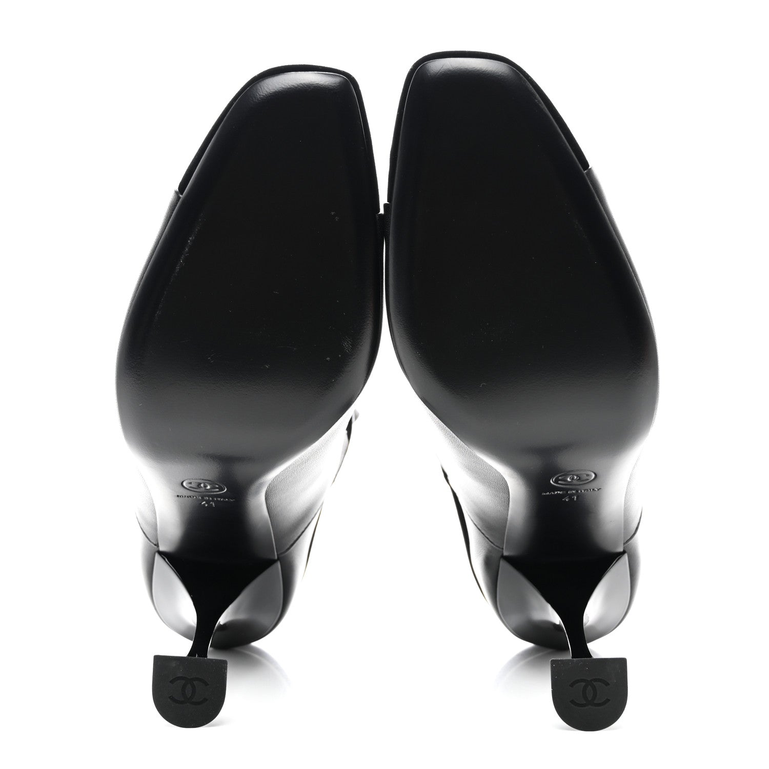 Chanel Lambskin Velvet Cap Toe Ankle Boots 41 Black 5 of 10