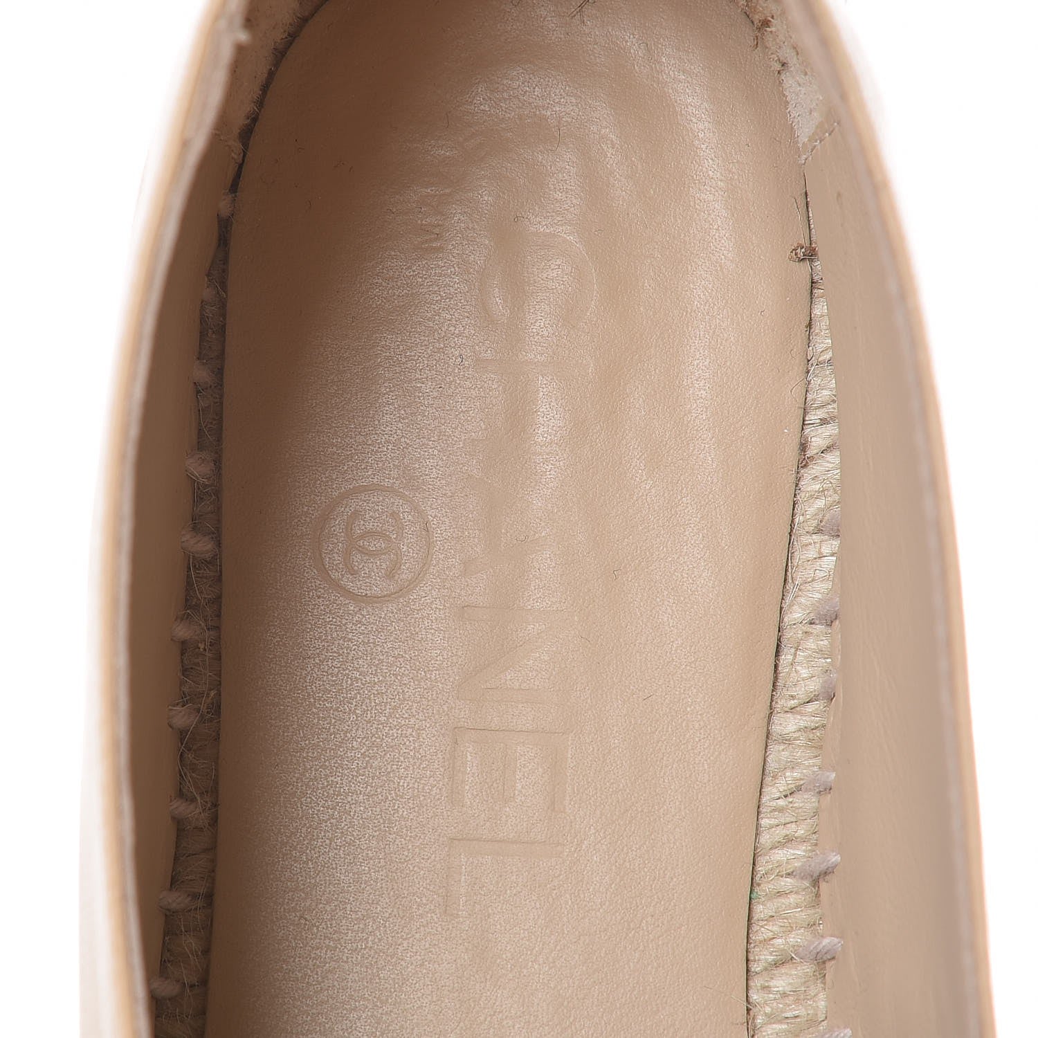 Chanel Lambskin CC Espadrilles 35 Beige Black 9 of 13