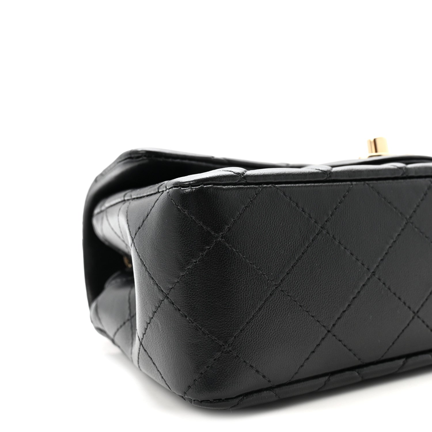 Chanel Lambskin Quilted Mini Rectangular Flap  Black 8 of 10