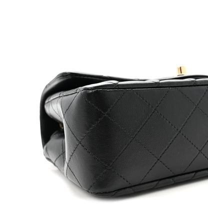 Chanel Lambskin Quilted Mini Rectangular Flap  Black 8 of 10