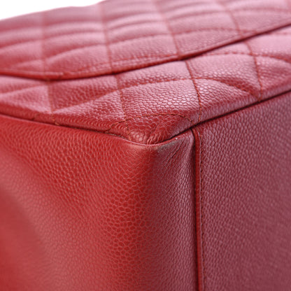 Chanel Caviar Quilted Grand Shopping Tote GST Red 15 of 16
