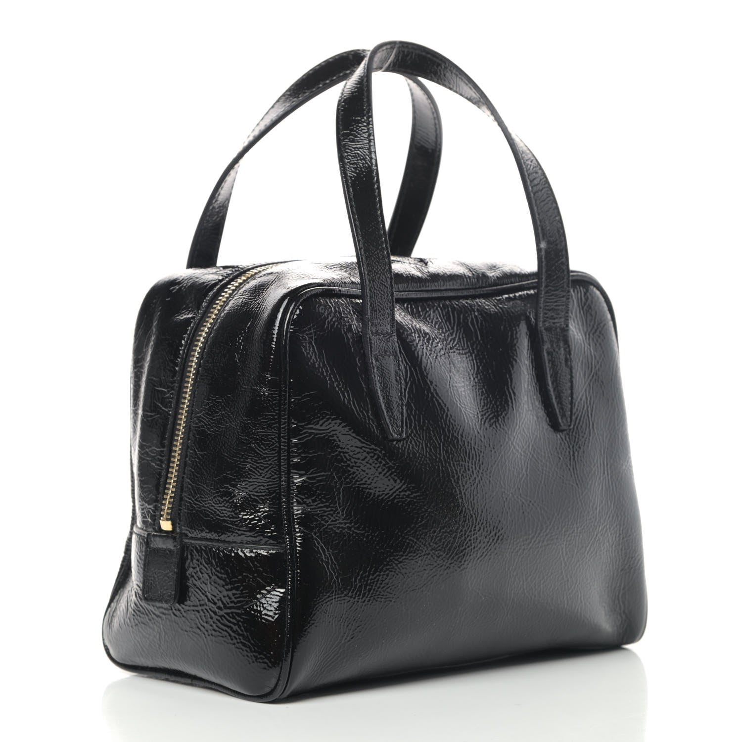 Saint Laurent Textured Patent Mini Y-Mail Tote Black 2 of 4
