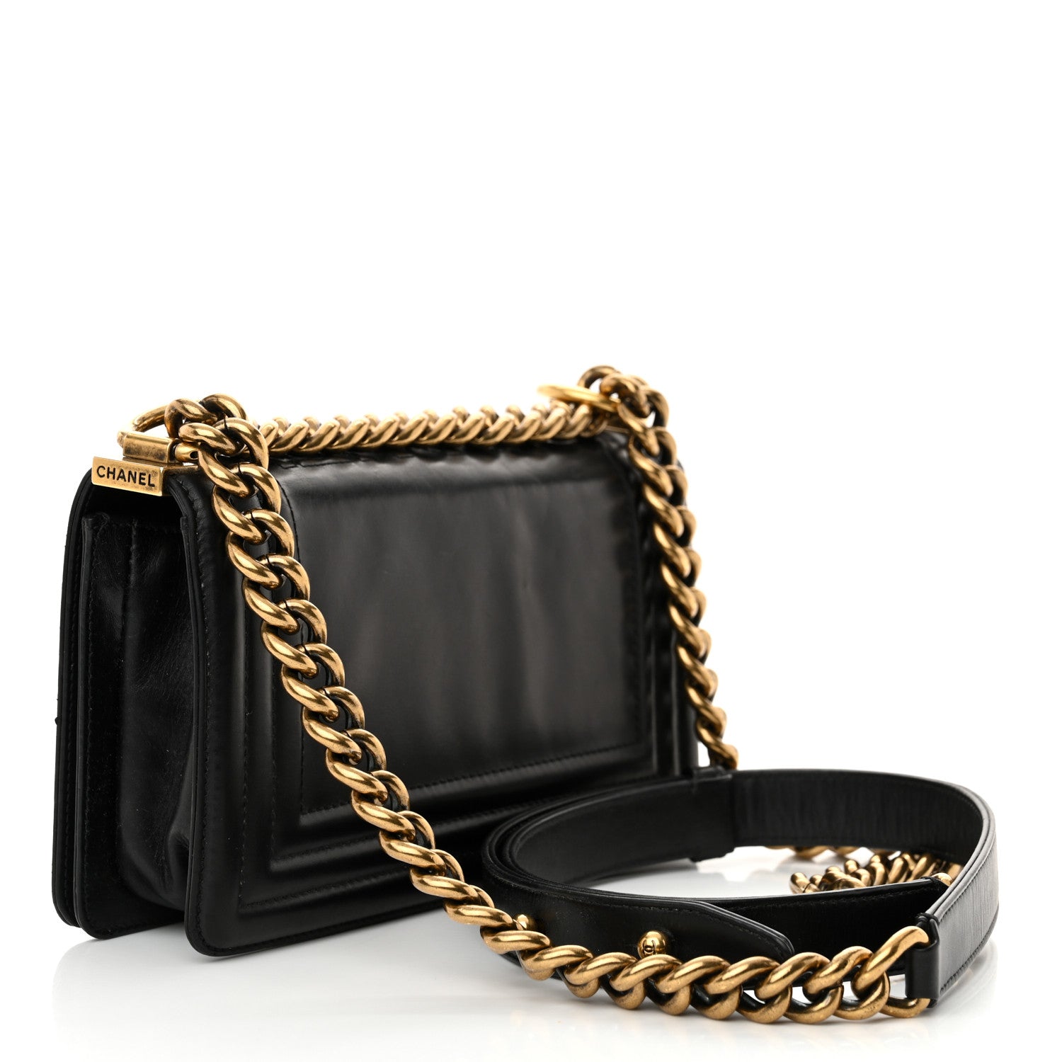 Chanel Glazed Calfskin Small Boy Flap Black 3 of 16