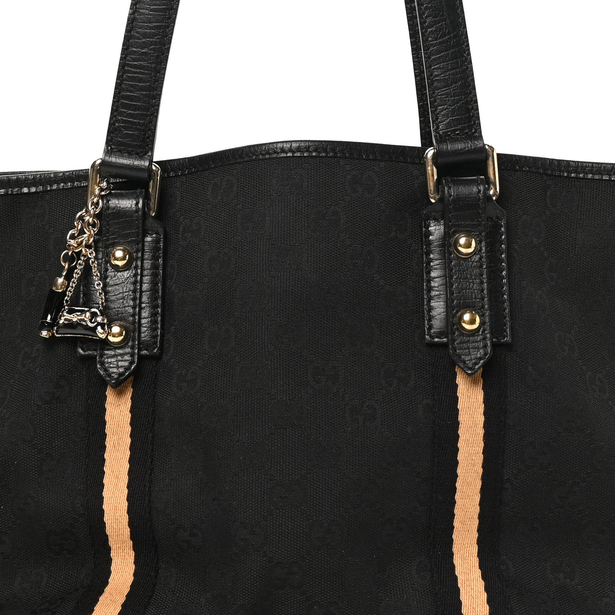 Gucci Monogram Medium Jolicoeur Tote Black 8 of 11