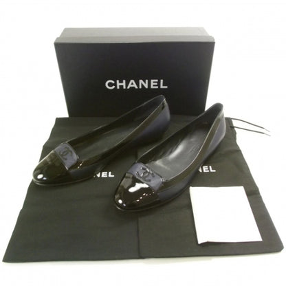 Chanel Patent Classic CC Flats 40 Navy/Black 4 of 11