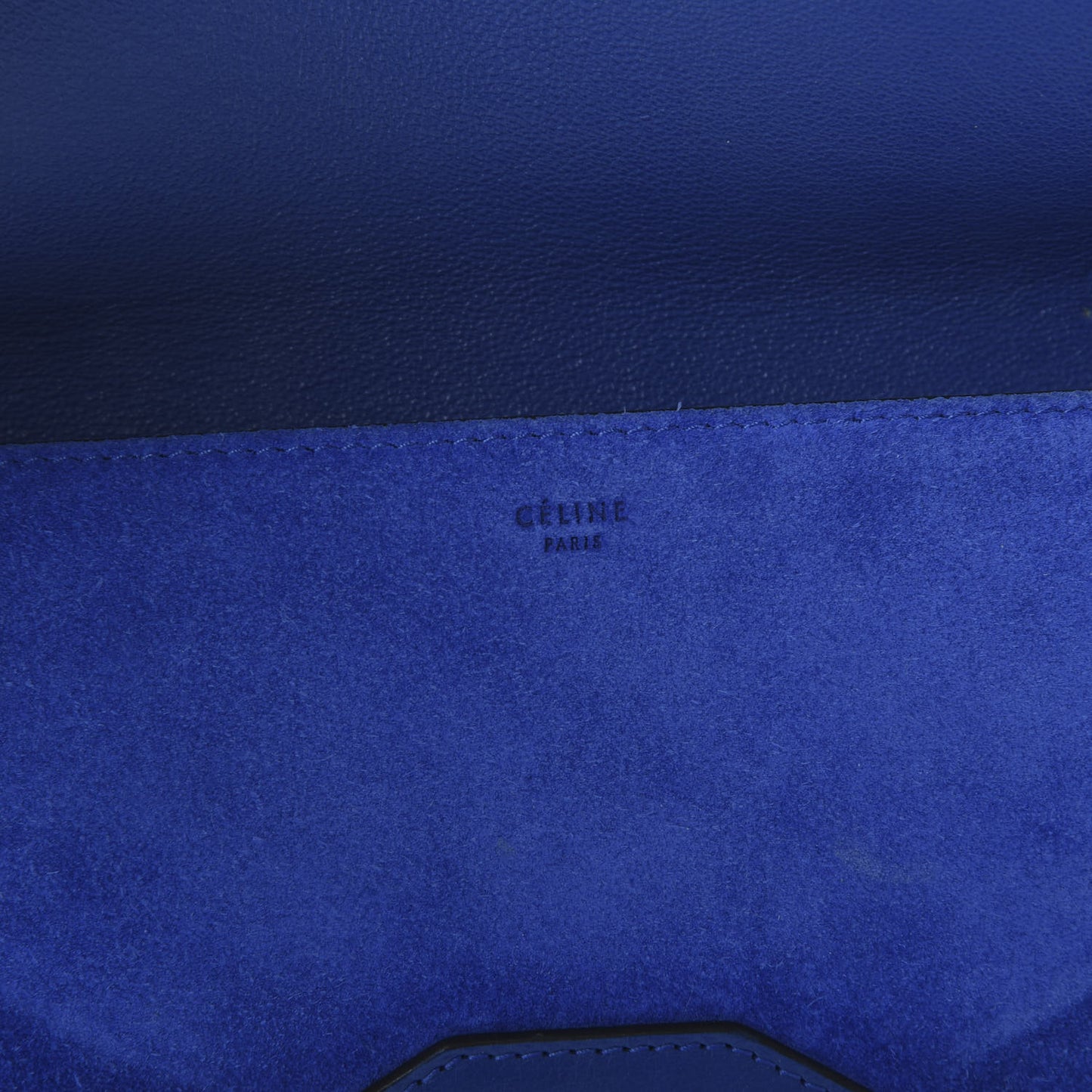 Box Calfskin Suede Diamond Clutch Electric Blue