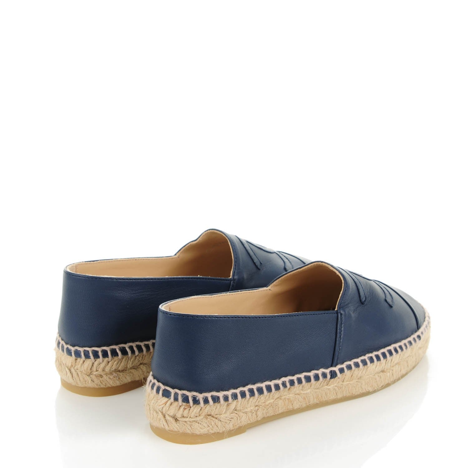 Chanel Lambskin CC Espadrilles 35 Dark Navy 4 of 9