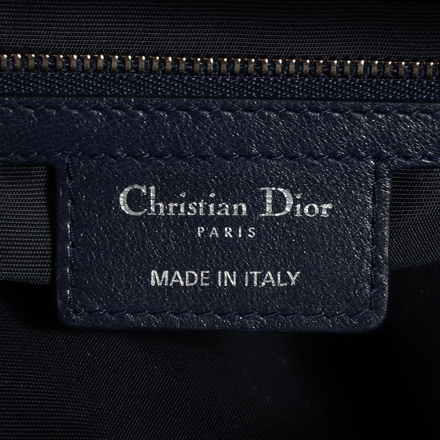 Christian Dior Lambskin Cannage Medium Granville Tote Navy Blue 6 of 9