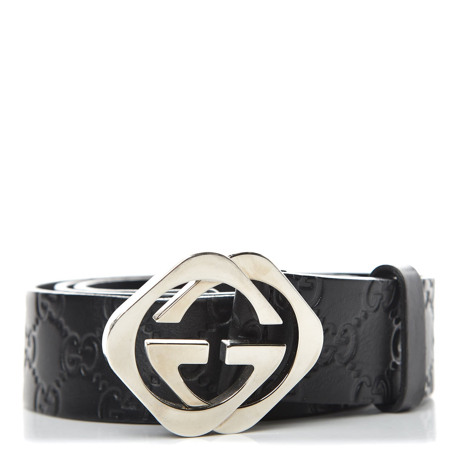 Gucci Guccissima Square G Belt 85 34 Black 1 of 7