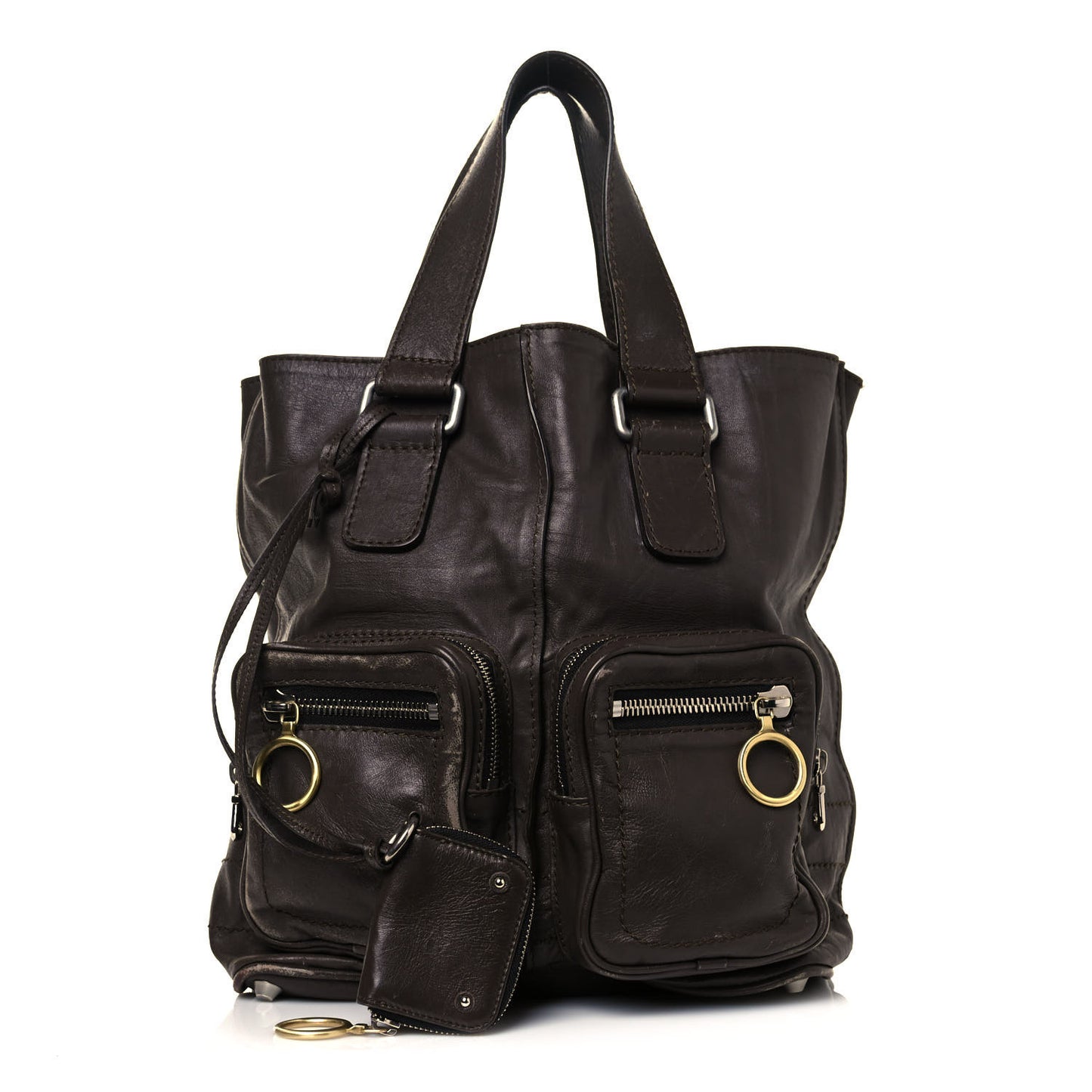 Calfskin Betty Tote Chocolate