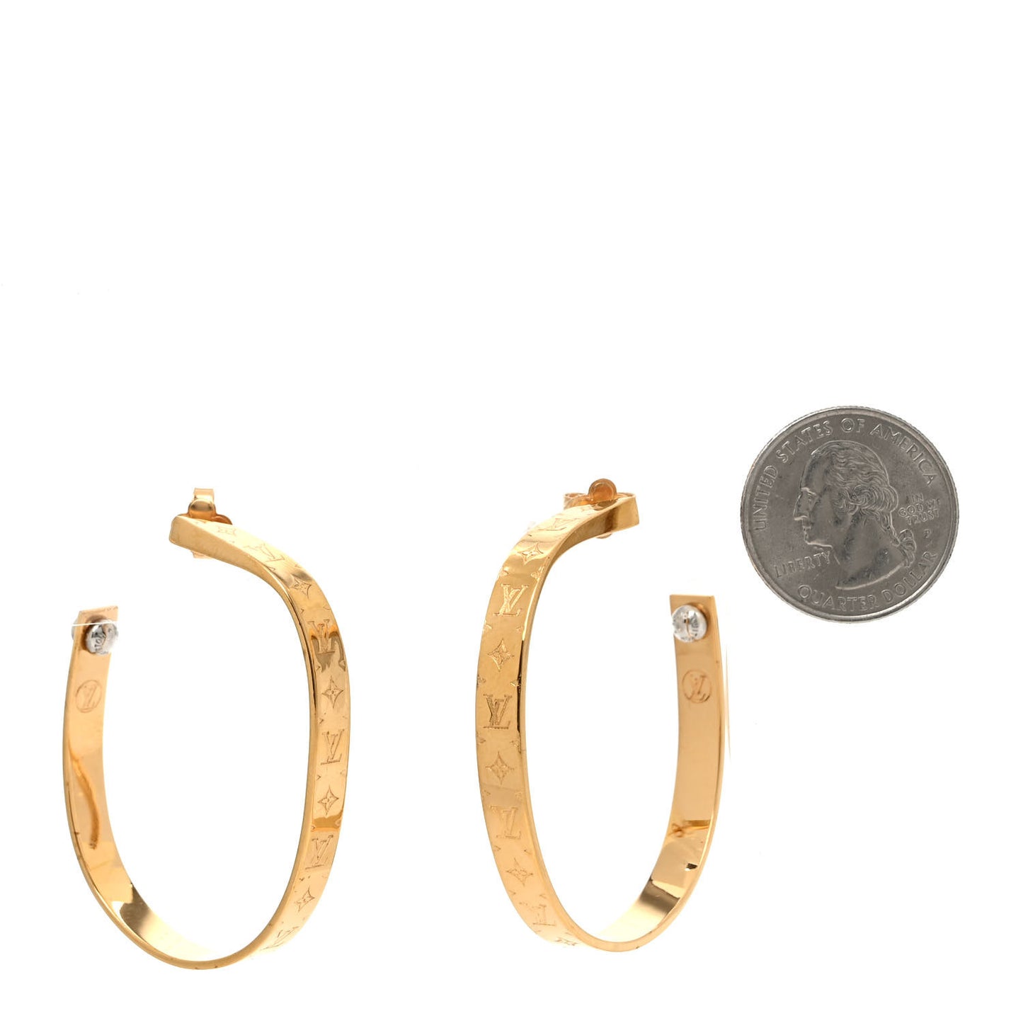 Nanogram Hoop Earrings Gold