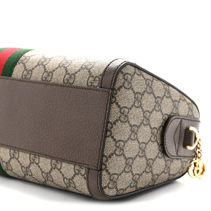 Gucci GG Supreme Monogram Web Medium Ophidia Boston Brown 10 of 10