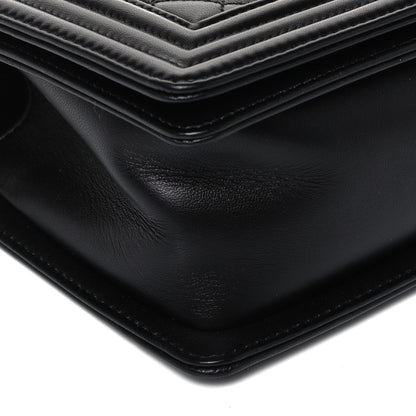 Chanel Lambskin Quilted Medium Boy Flap Black 8 of 10