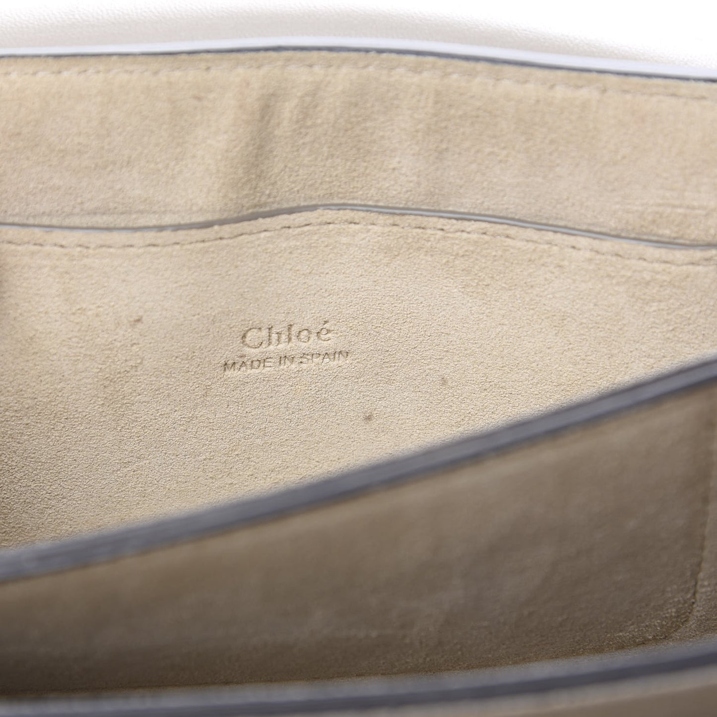 Suede Calfskin Small Faye Shoulder Bag Motty Grey