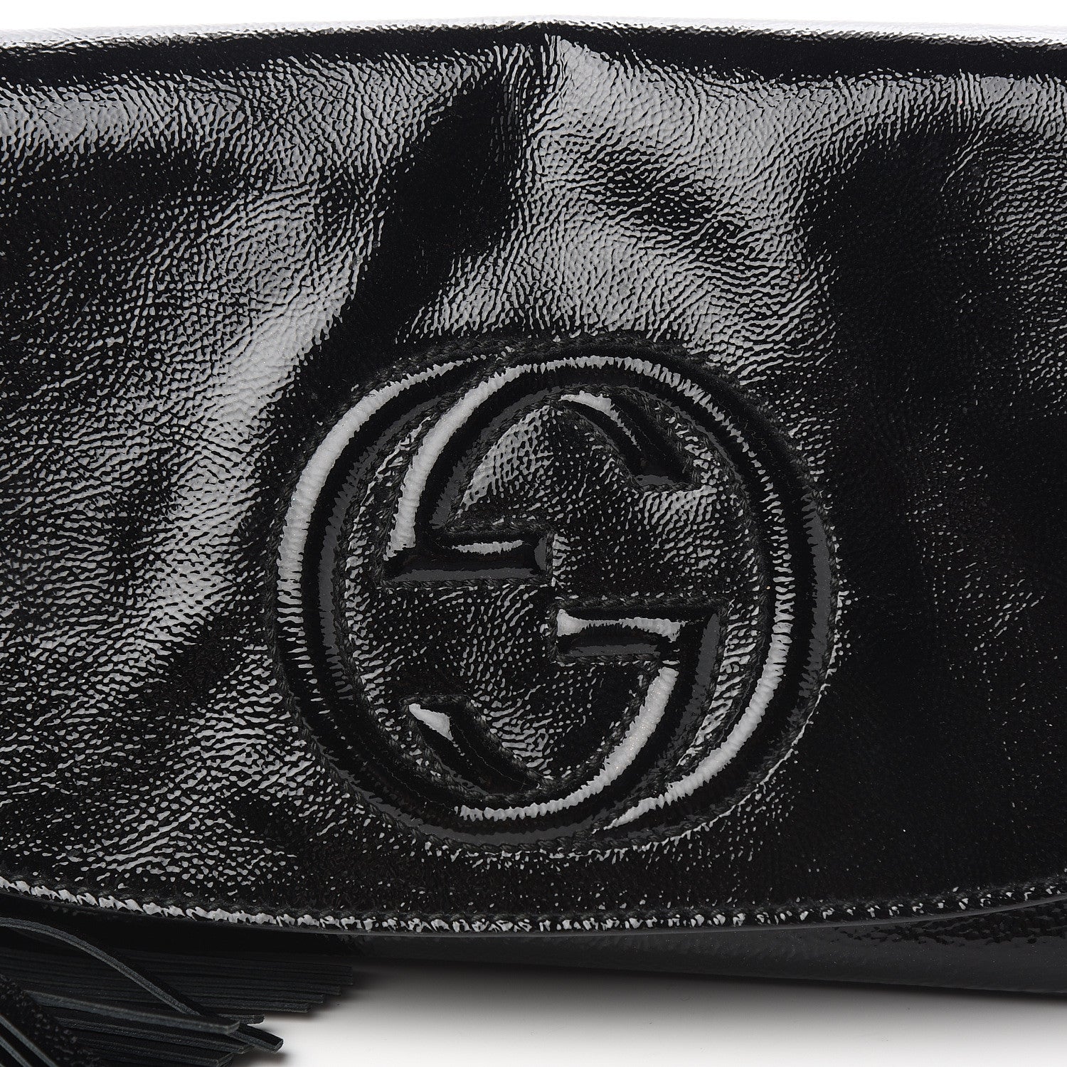 Gucci Patent Medium Soho Flap Crossbody Black 9 of 9