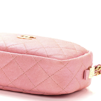 Chanel Iridescent Caviar Quilted Small Timeless Camera Case Pink 9 of 9
