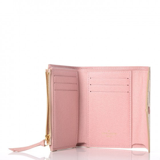 Damier Azur Victorine Wallet Rose Ballerine