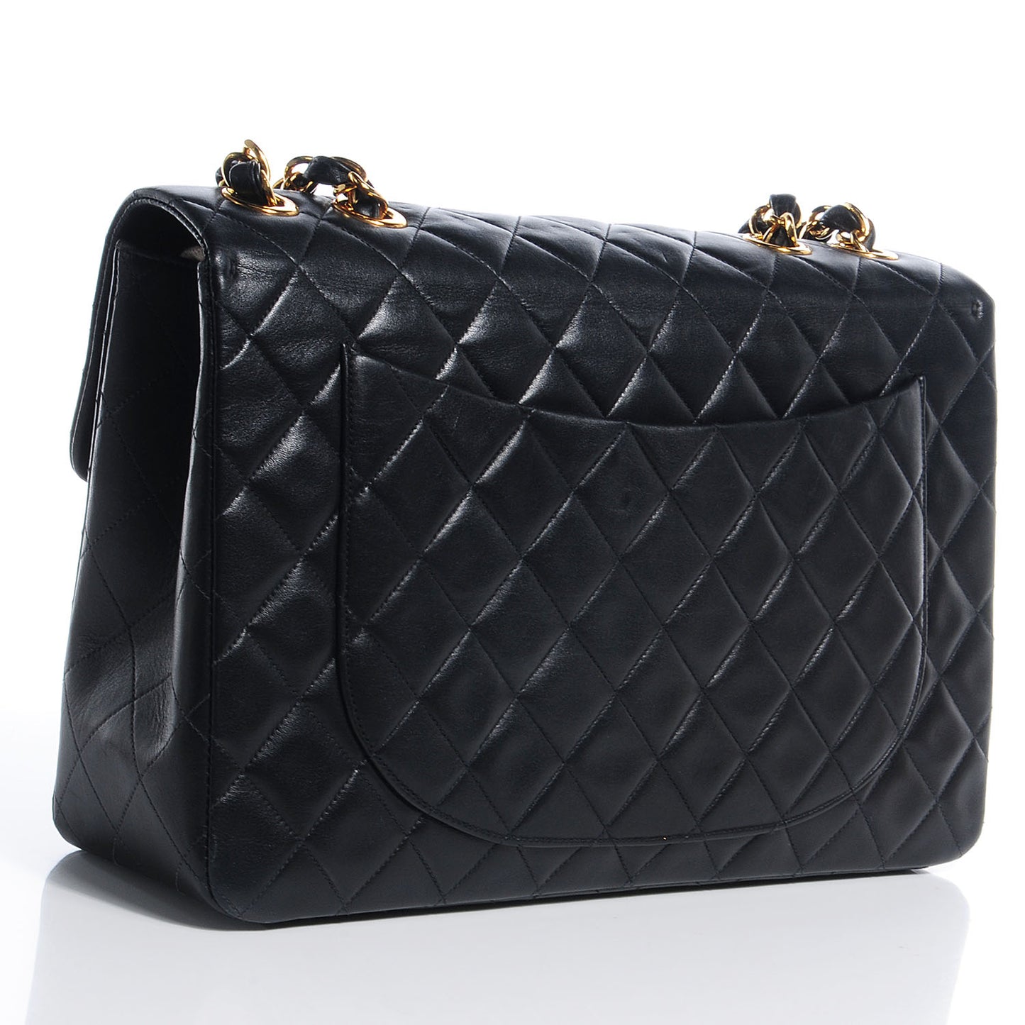 Lambskin XL Jumbo Flap Black