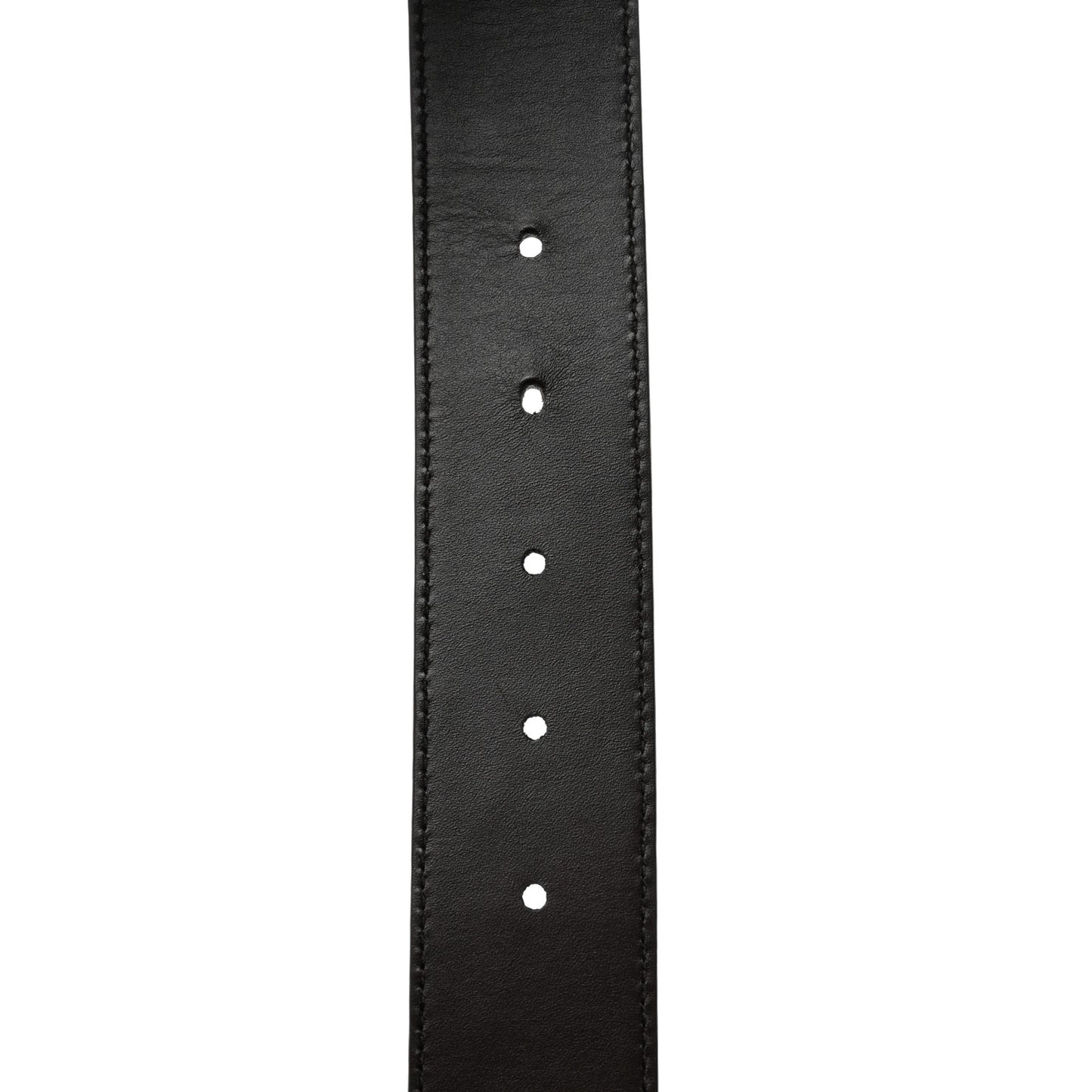 Guccissima Signature Interlocking G Reversible 37mm Belt 105 42 Black Cocoa