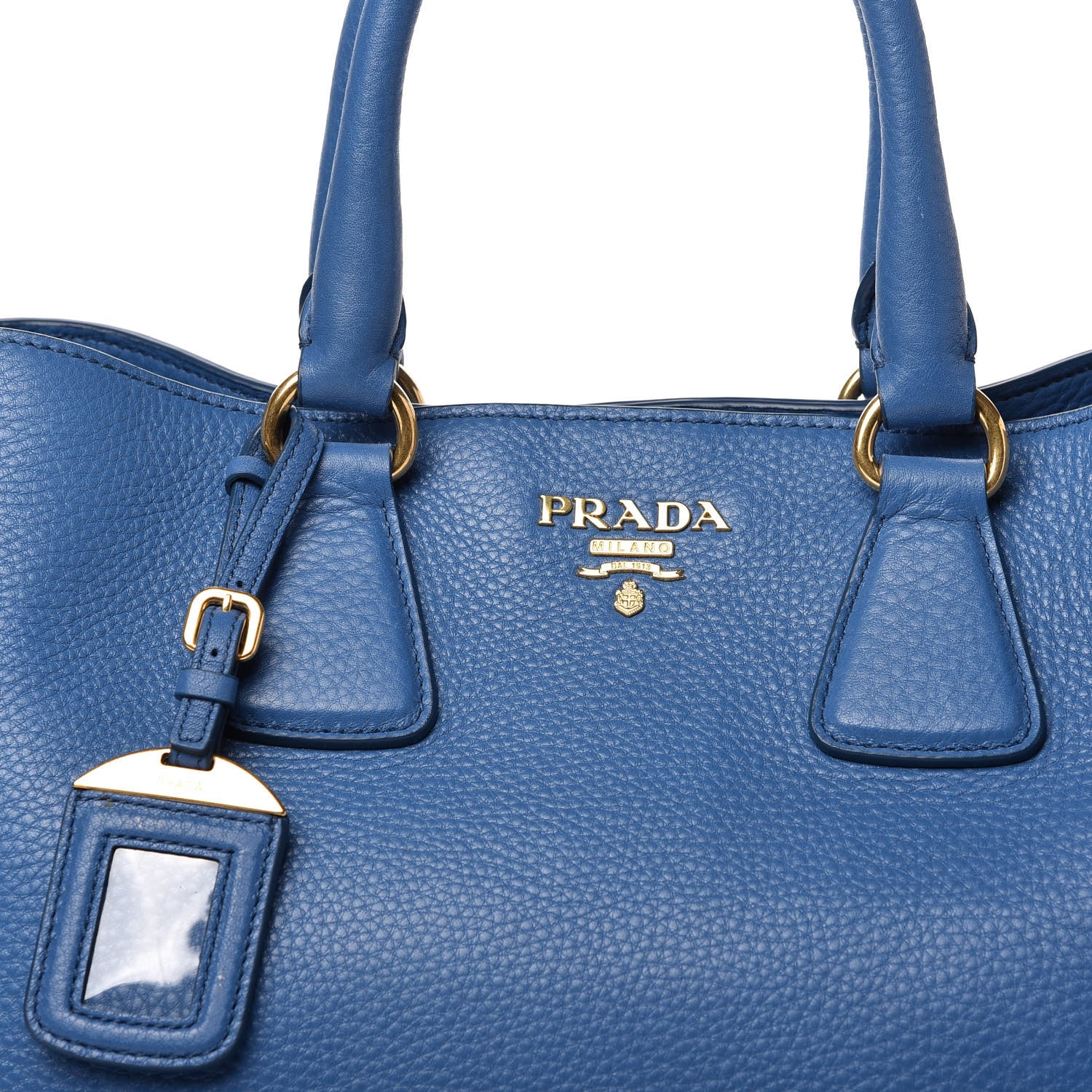 Prada Vitello Daino Tote Cobalto 10 of 10