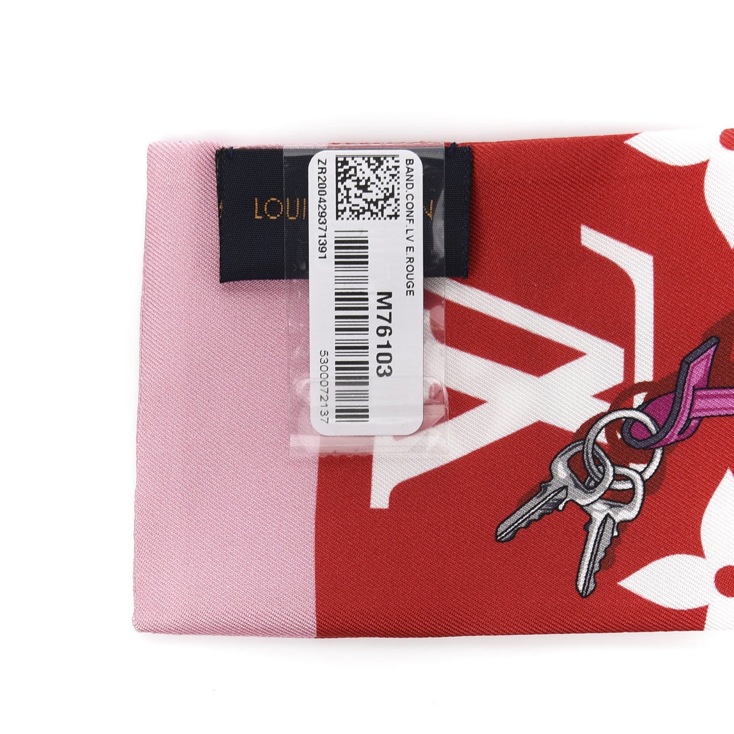 Silk Monogram Giant Confidential Bandeau Red