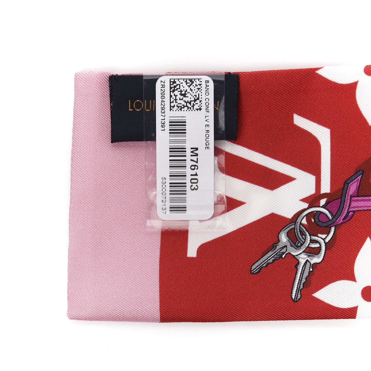 Louis Vuitton Silk Monogram Giant Confidential Bandeau Red 4 of 5