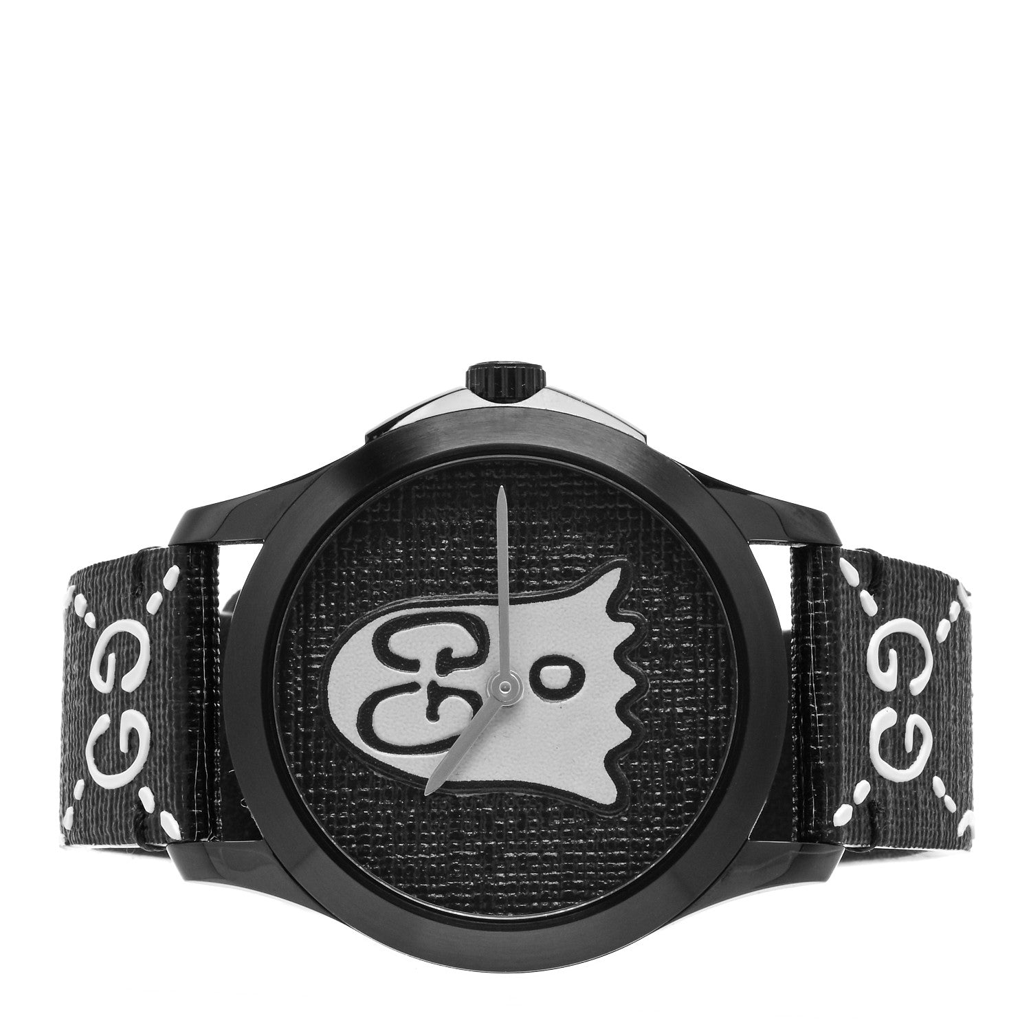 Gucci PVD Stainless Steel Canvas 38mm G-Timeless Ghost Quartz Watch Black 2 of 4